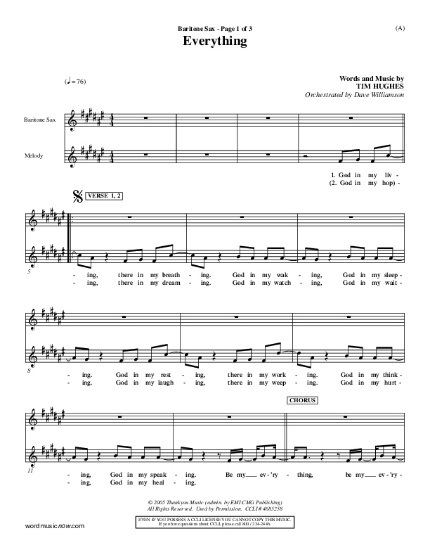 Everything Bari Sax (Tim Hughes)