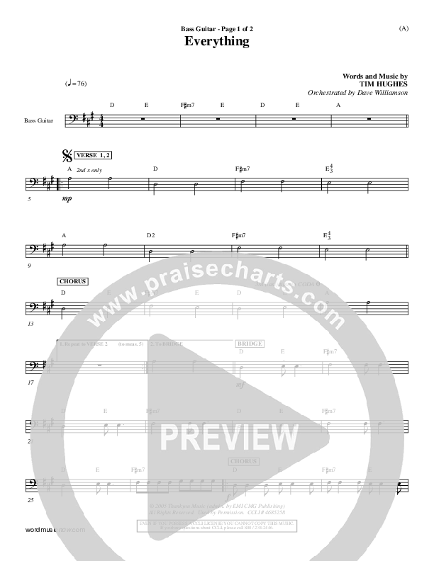 Everything Rhythm Chart (Tim Hughes)