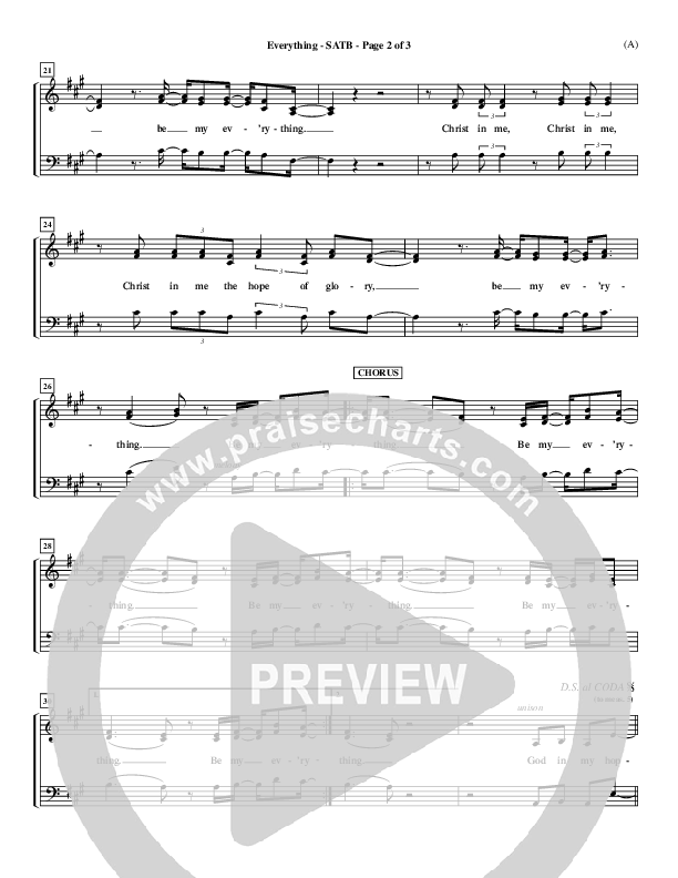 Everything Choir Sheet (SATB) (Tim Hughes)