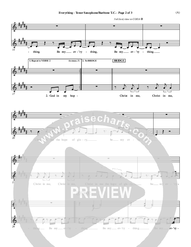 Everything Tenor Sax/Baritone T.C. (Tim Hughes)