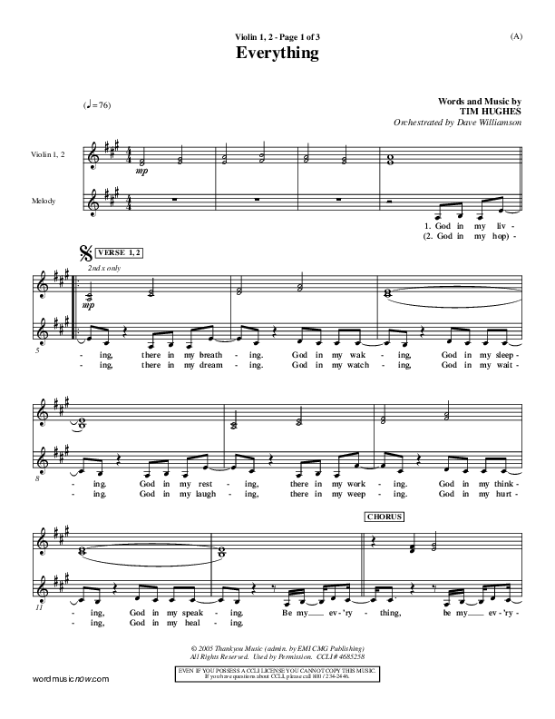 Everything Violin 1/2 (Tim Hughes)