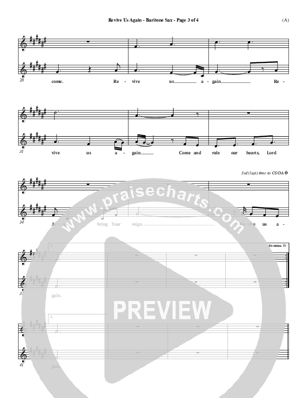 Revive Us Again  Bari Sax (Andy Park)