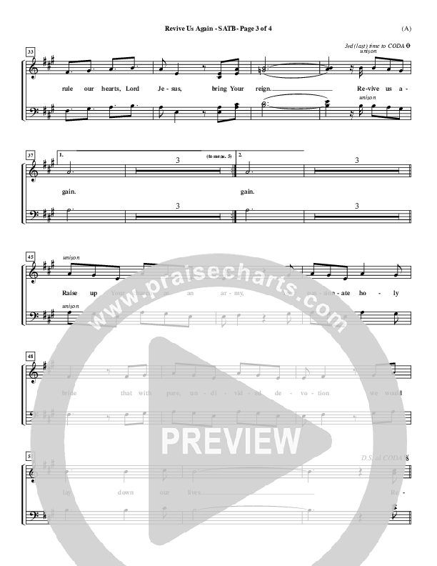 Revive Us Again  Choir Vocals (SATB) (Andy Park)