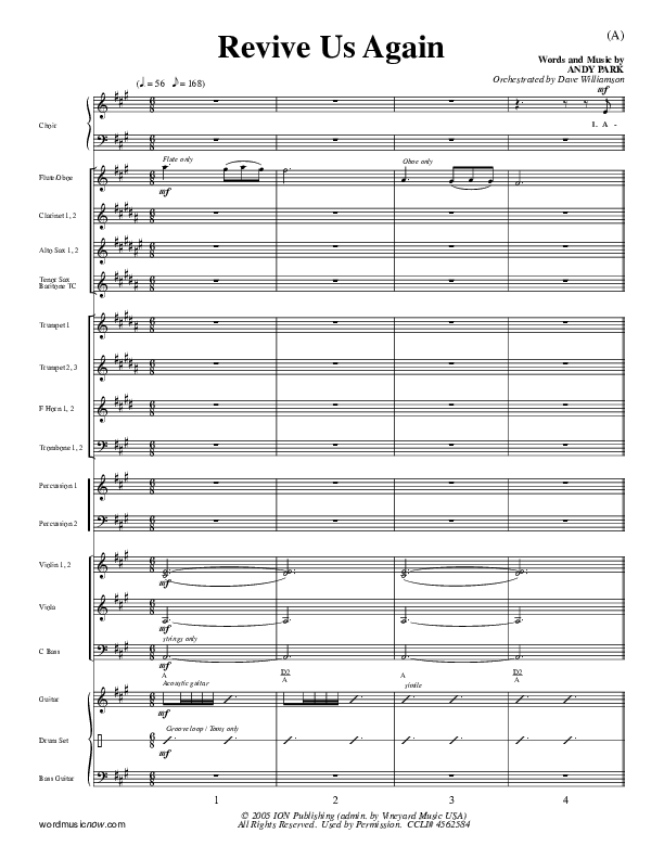 Revive Us Again  Conductor's Score (Andy Park)