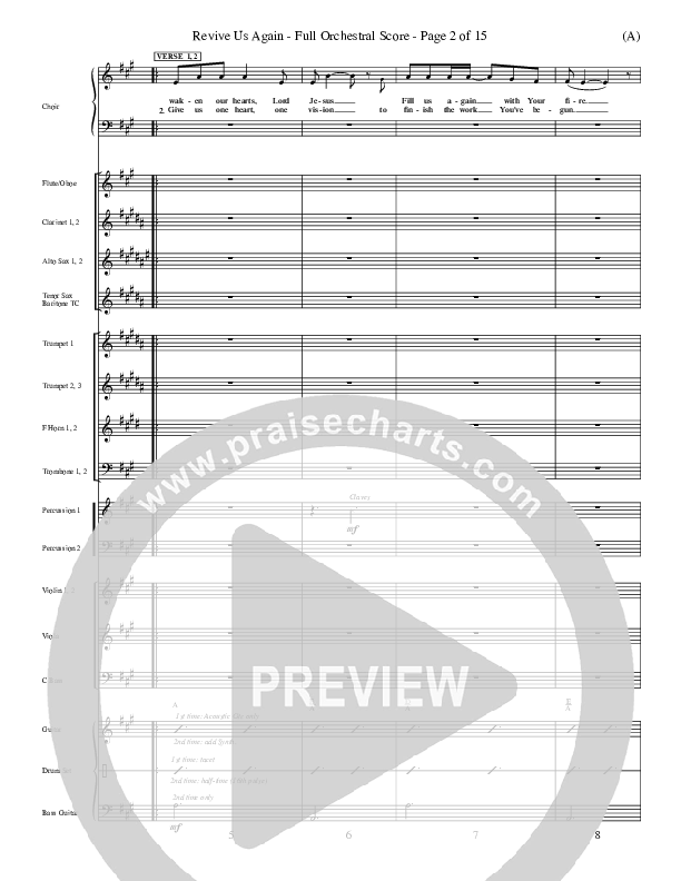 Revive Us Again  Conductor's Score (Andy Park)