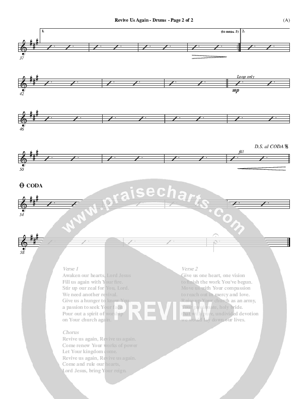 Revive Us Again  Drum Set (Andy Park)