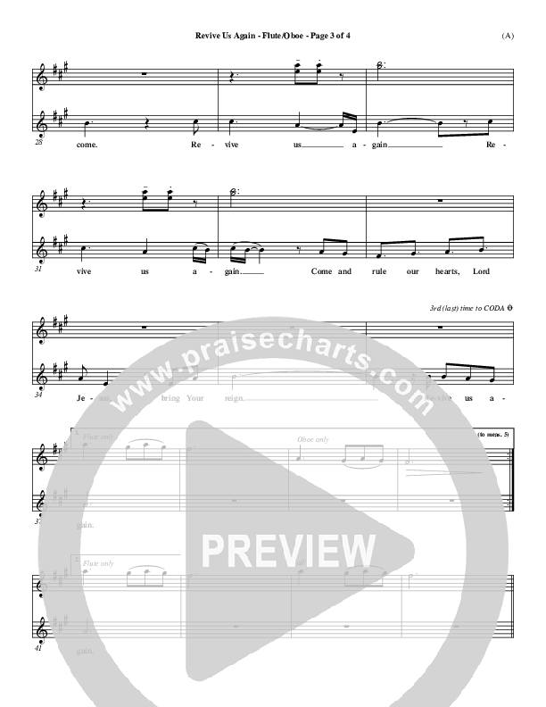 Revive Us Again  Flute/Oboe (Andy Park)