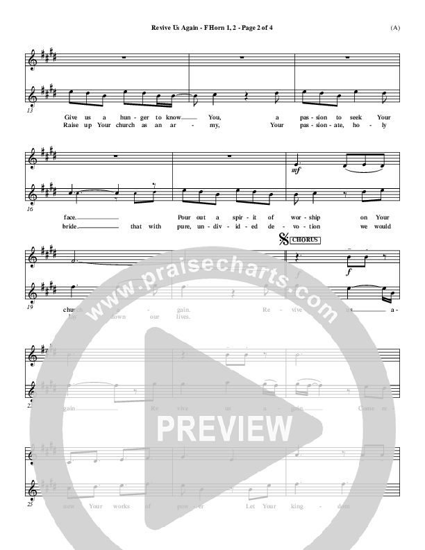 Revive Us Again  French Horn 1/2 (Andy Park)