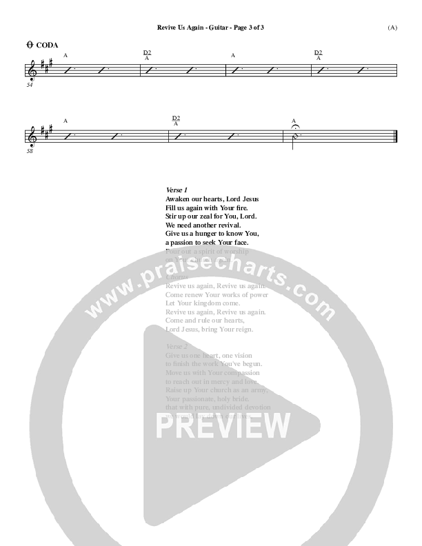 Revive Us Again  Guitar (Andy Park)