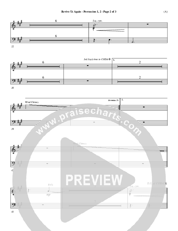 Revive Us Again  Percussion 1/2 (Andy Park)