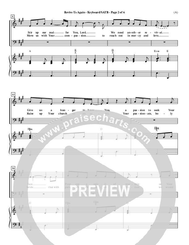 Revive Us Again  Piano/Vocal (SAT) (Andy Park)