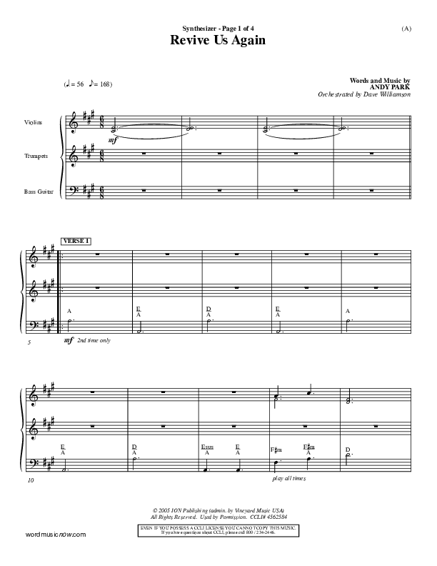 Revive Us Again  Synth (Andy Park)