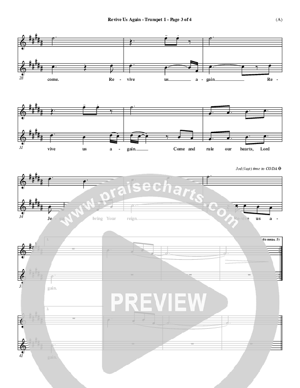 Revive Us Again  Trumpet 1 (Andy Park)