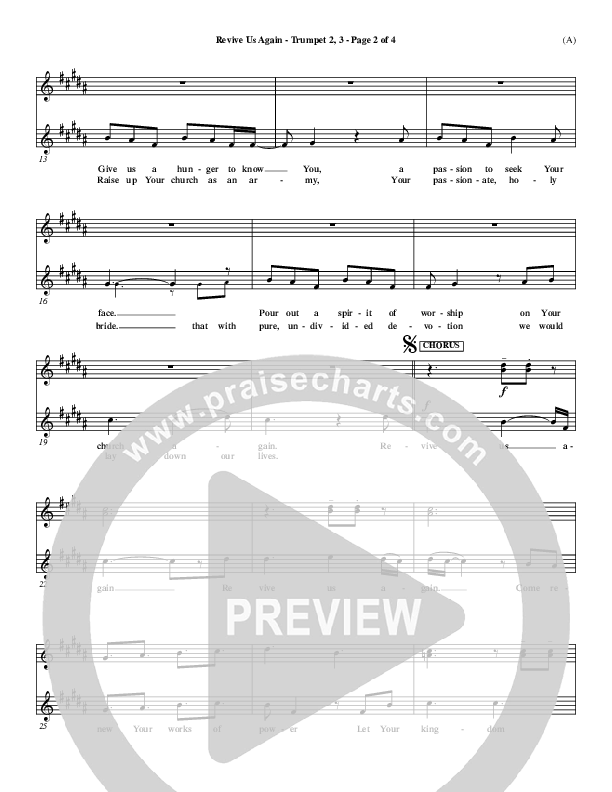 Revive Us Again  Trumpet 2/3 (Andy Park)