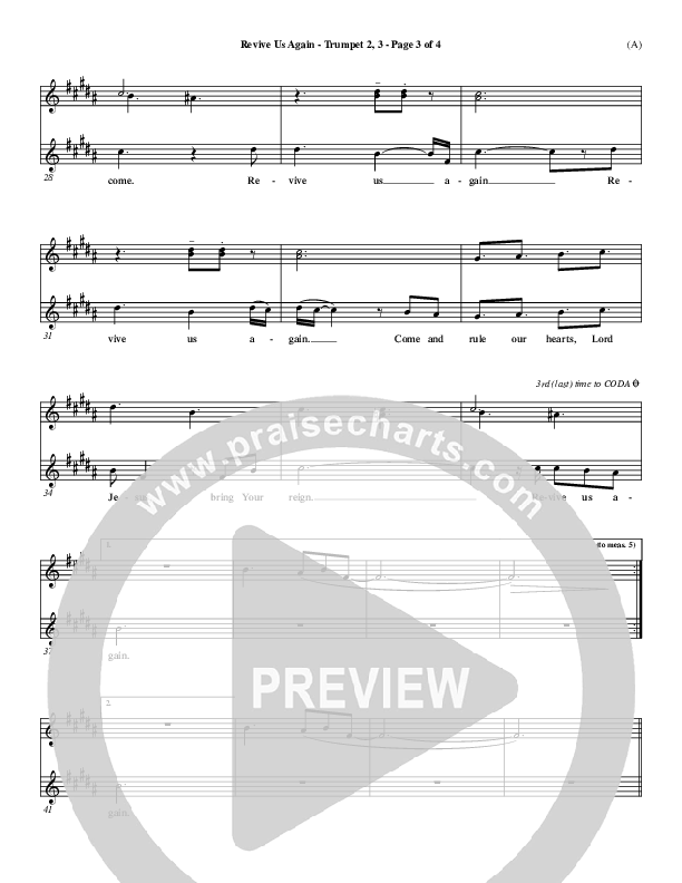 Revive Us Again  Trumpet 2/3 (Andy Park)