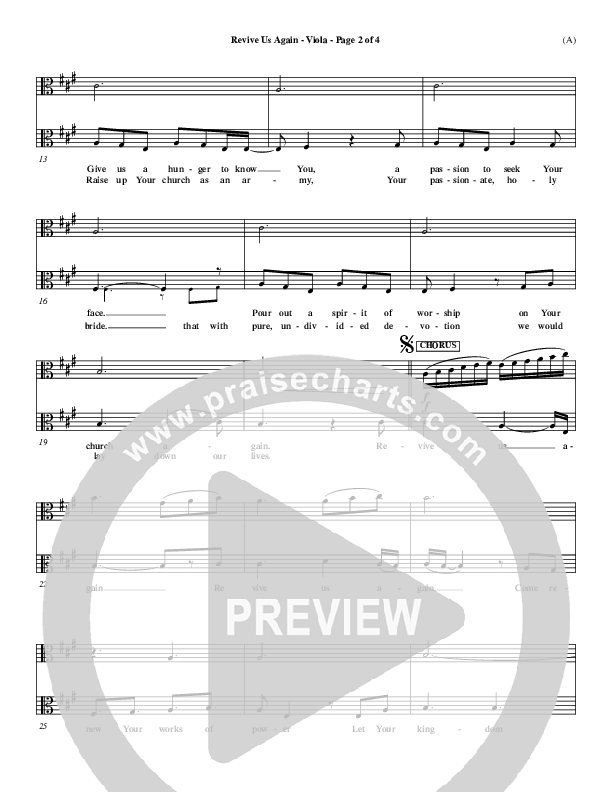 Revive Us Again  Viola (Andy Park)