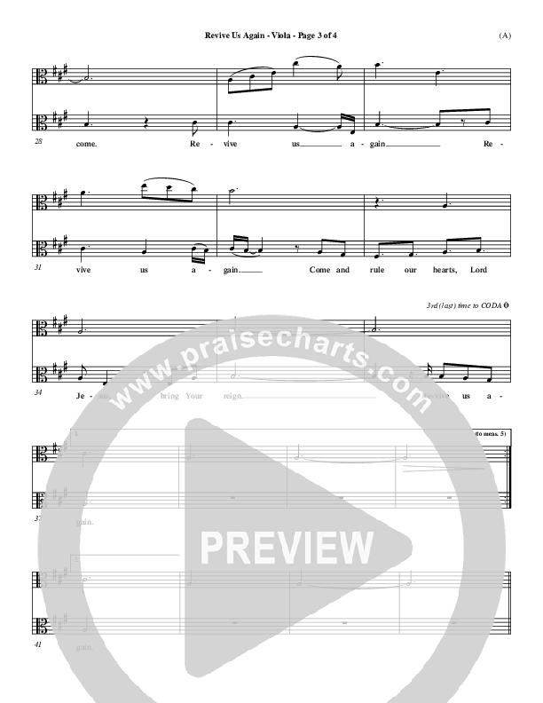 Revive Us Again  Viola (Andy Park)