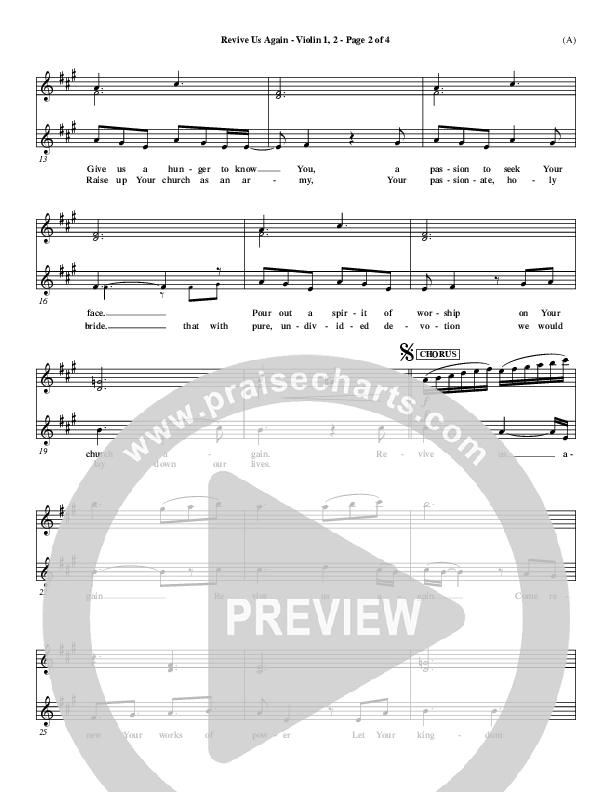 Revive Us Again  Violin 1/2 (Andy Park)