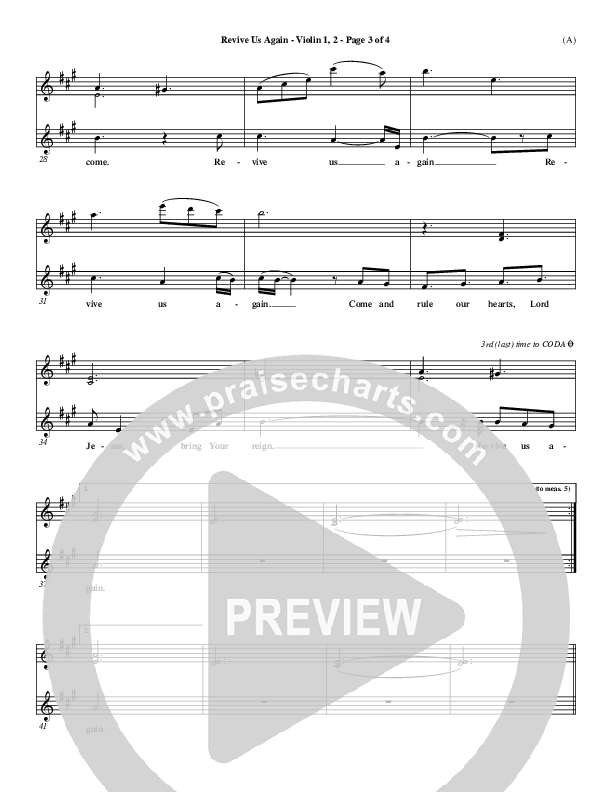 Revive Us Again  Violin 1/2 (Andy Park)