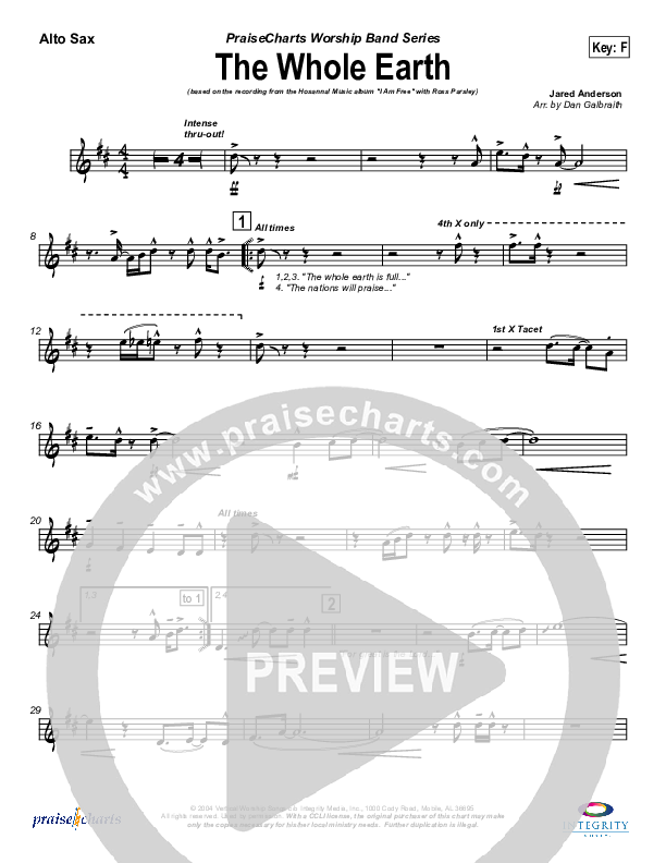 The Whole Earth Alto Sax (New Life Worship)