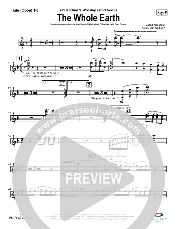 The Whole Earth Flute/Oboe 1/2/3 (New Life Worship)