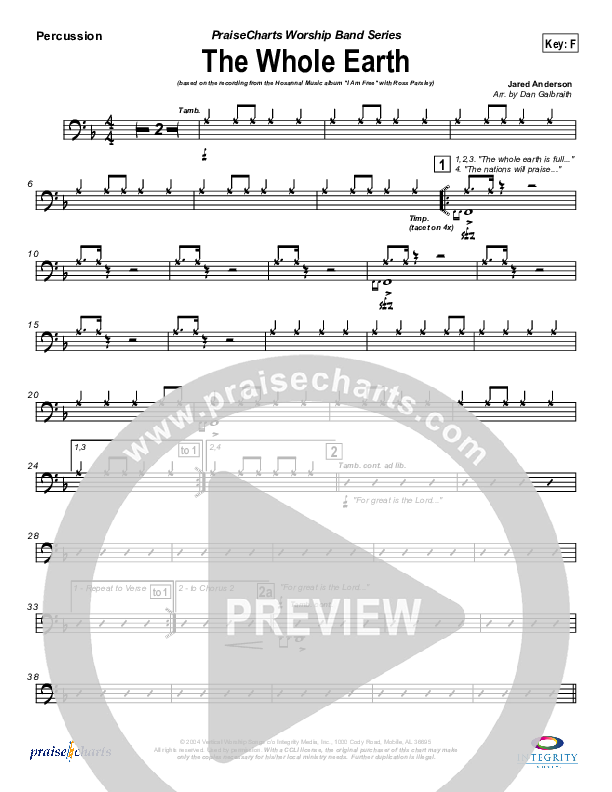 The Whole Earth Percussion (New Life Worship)