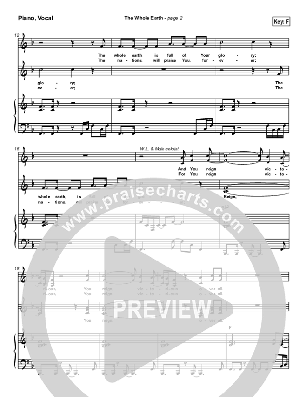 The Whole Earth Piano/Vocal (New Life Worship)