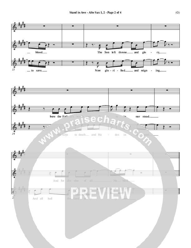 Stand In Awe Bass Clarinet (Jeremy Riddle)