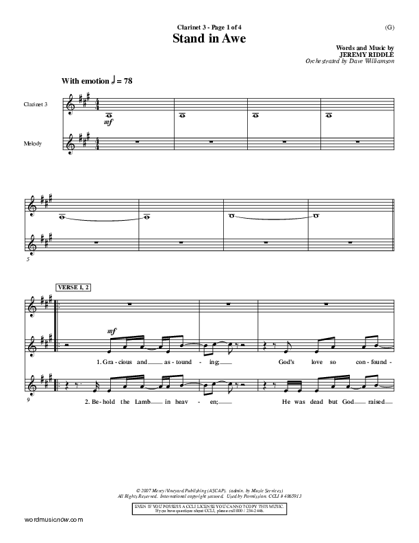 Stand In Awe Cello (Jeremy Riddle)