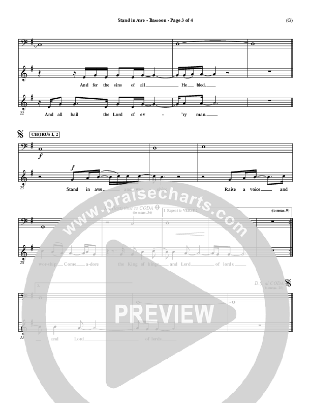 Stand In Awe Clarinet 1/2 (Jeremy Riddle)