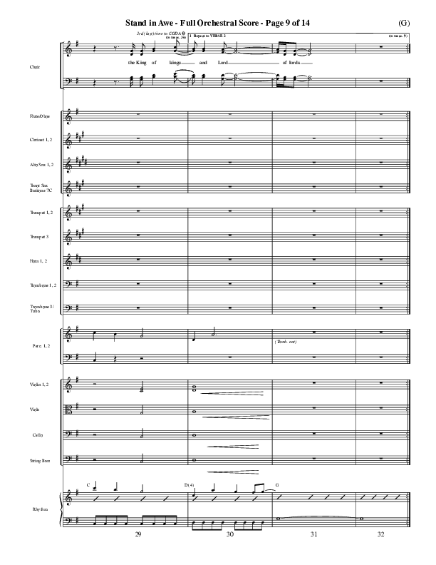 Stand In Awe Conductor's Score (Jeremy Riddle)