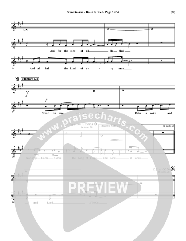 Stand In Awe Flute/Oboe (Jeremy Riddle)