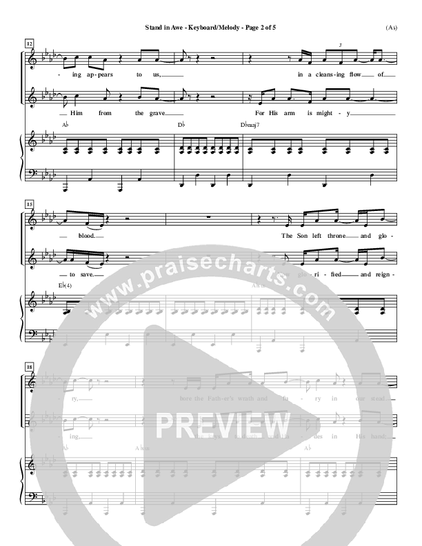 Stand In Awe Piano/Vocal (Jeremy Riddle)