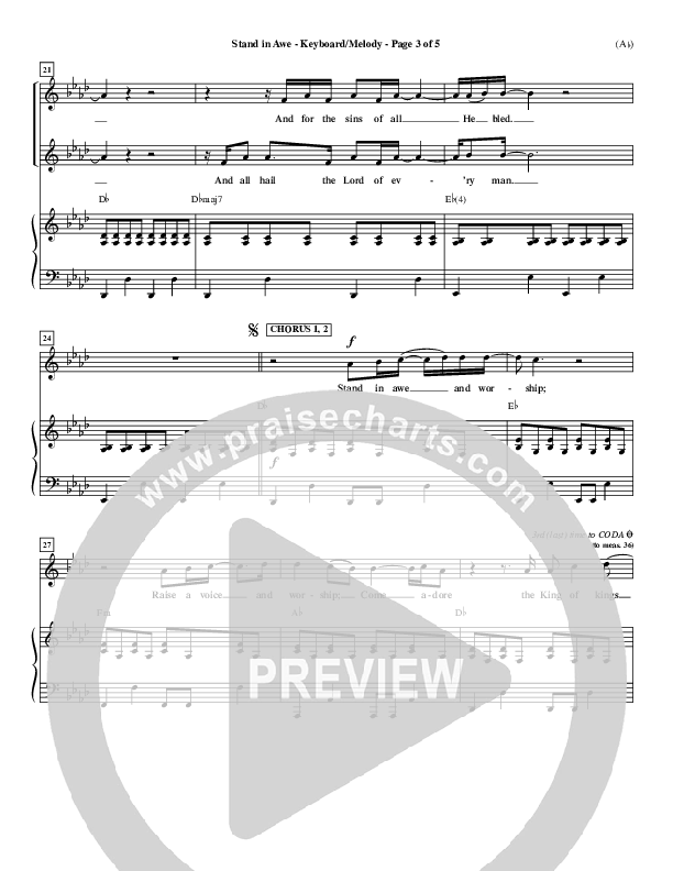 Stand In Awe Piano/Vocal (Jeremy Riddle)