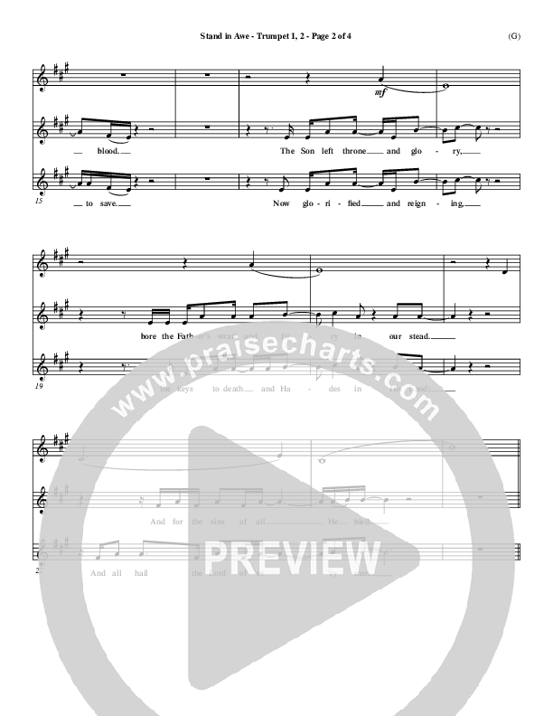 Stand In Awe Tenor Sax/Baritone T.C. (Jeremy Riddle)