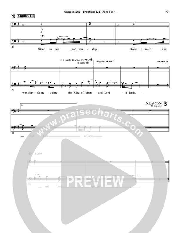 Stand In Awe Trumpet 1,2 (Jeremy Riddle)