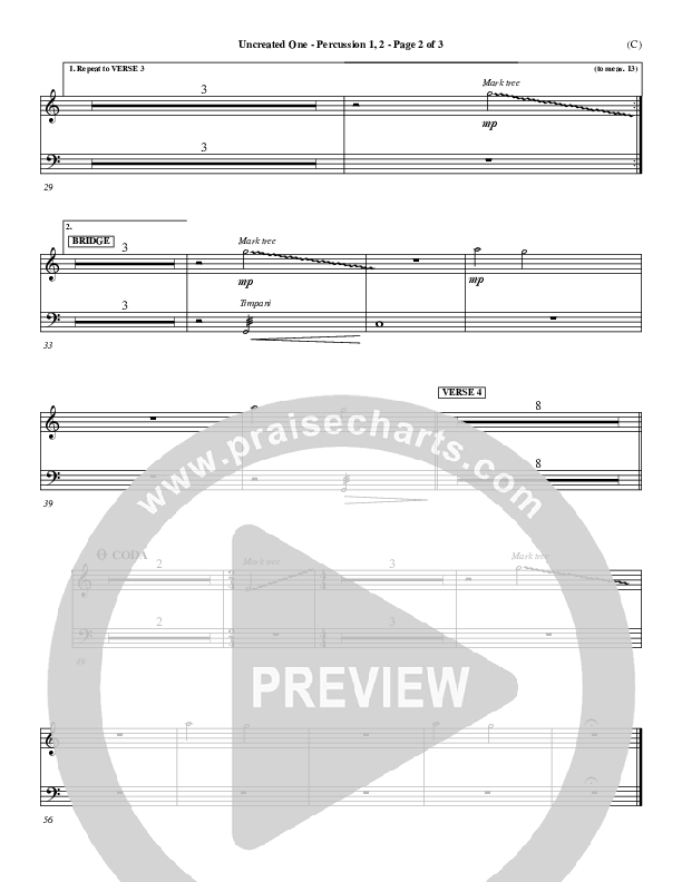 Uncreated One Percussion 1/2 (Chris Tomlin)