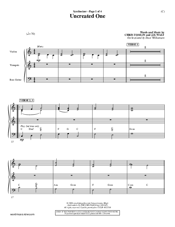 Uncreated One Synth (Chris Tomlin)
