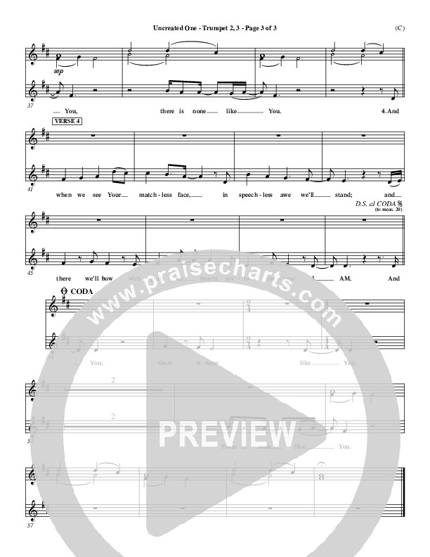 Uncreated One Trumpet 2/3 (Chris Tomlin)