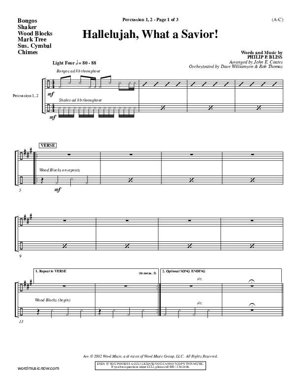 Hallelujah What A Savior Chimes (Philip Bliss)