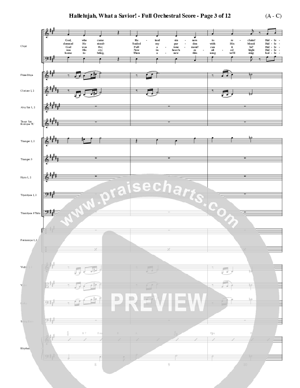 Hallelujah What A Savior Conductor's Score (Philip Bliss)