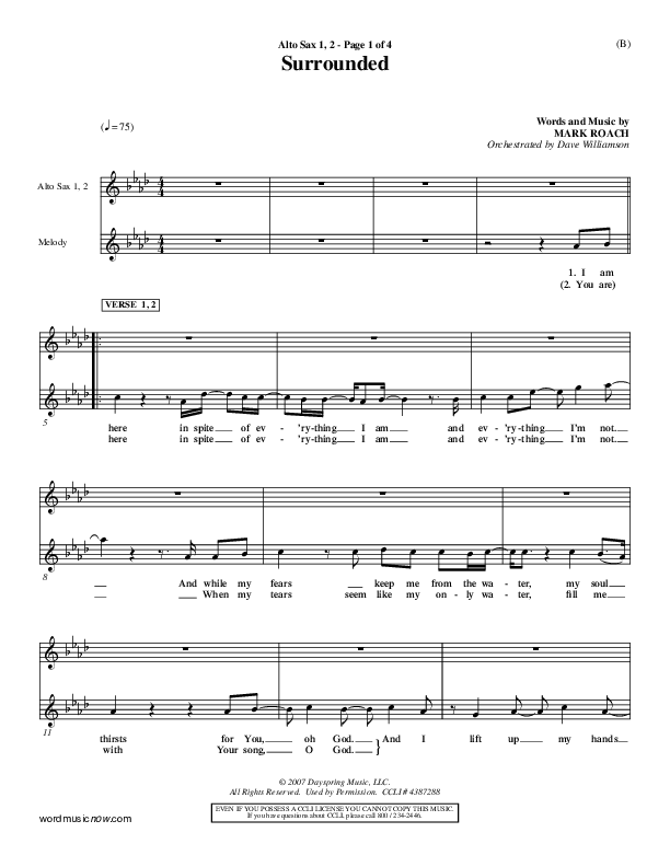 Surrounded Alto Sax 1/2 (Mark Roach)