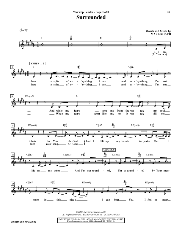 Surrounded Lead Sheet (Mark Roach)