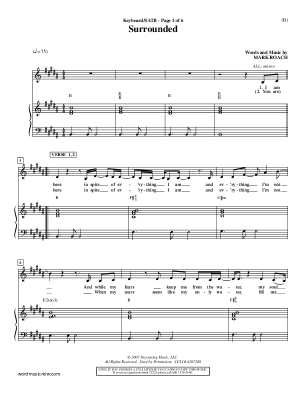 Surrounded Lead Sheet (Mark Roach)
