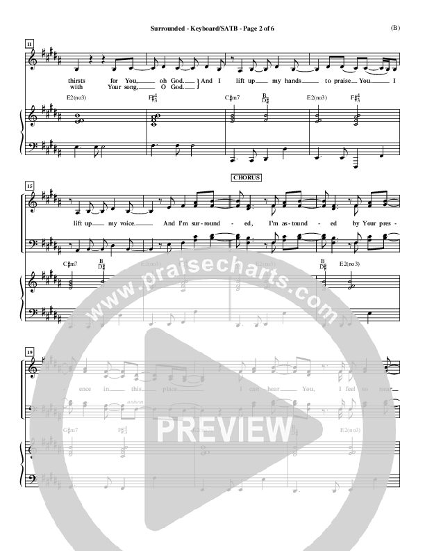 Surrounded Piano/Vocal (SATB) (Mark Roach)