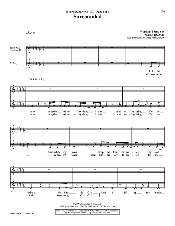 Surrounded Tenor Sax/Baritone T.C. (Mark Roach)