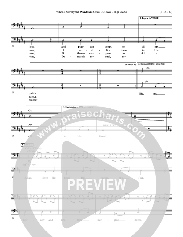 When I Survey The Wondrous Cross Contrabass ()