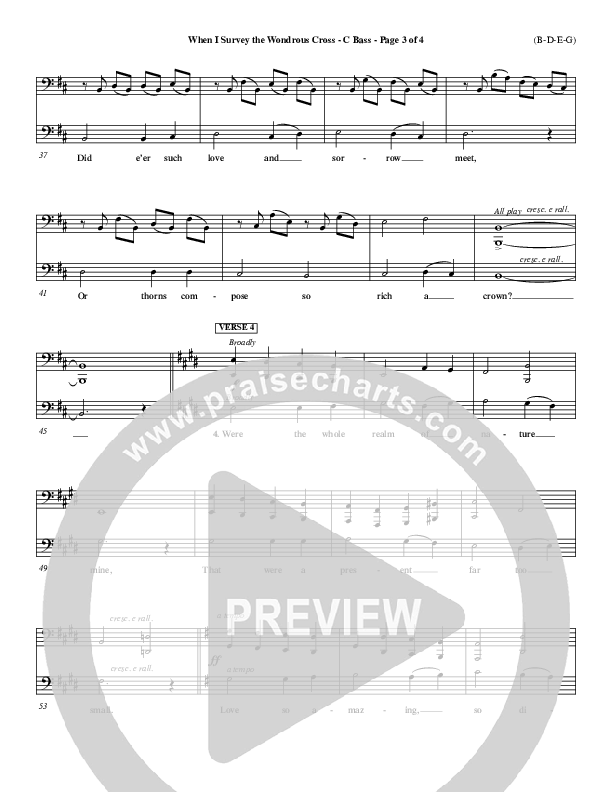 When I Survey The Wondrous Cross Contrabass ()