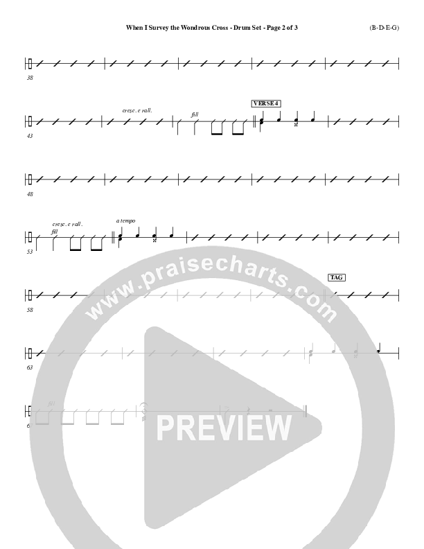 When I Survey The Wondrous Cross Drum Set ()