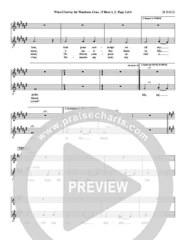 When I Survey The Wondrous Cross French Horn 1/2 ()